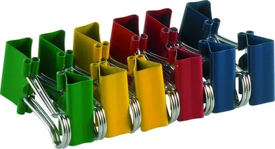 Produktbild von Foldbackklammer 15mm farbig sortiert VE=12x12 Stück