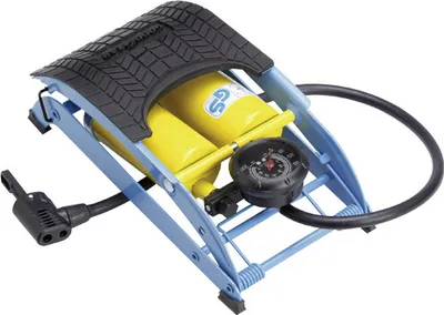 Produktbild von Goodyear Fußluftpumpe Pumpe, Gelb-Blau-Schwarz