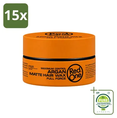 Zdjęcie produktu dla 15 sztuk wosku do stylizacji włosów Red One Argan Matte - efekt matowy - 150 ml - opakowanie zbiorcze