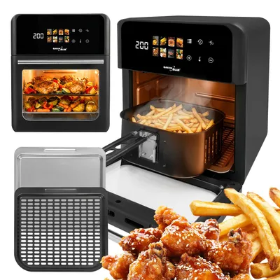 Image de Friteuse à air chaud GreenBlue AIR FRYER 1800 W, capacité 10 l, 8 programmes, accessoires, minuterie, GB950