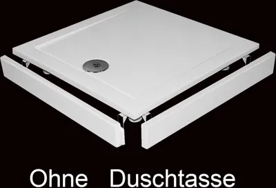 Produktbild von 90x90cm Duschwannen Dusche Armatur Schürze Stellfüße für Duschtasse Duschwanne Bodenelemente