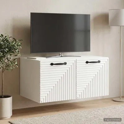 Immagine prodotto di Maison Exclusive - Mobile TV da parete, bianco lucido, 59,5 x 41 x 30 cm