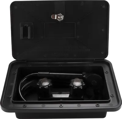 Produktbild von RV Außen Duschbox -Kit Heißes kaltes Wasser mit Schlauchverriegelungsschlüsseln für Wohnmobile Caravan einstellbar