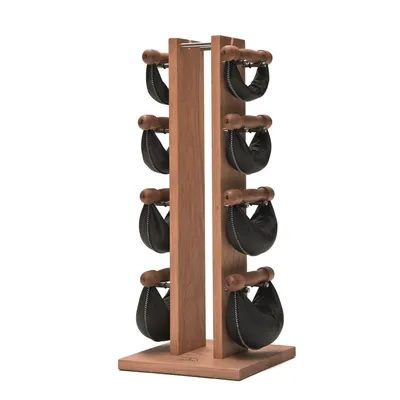 Produktbild von NOHRD SwingBellTorenSet, Hartholz Fitness-Turm für Kraftübungen, mit Swing Bells, 34x34x87 cm