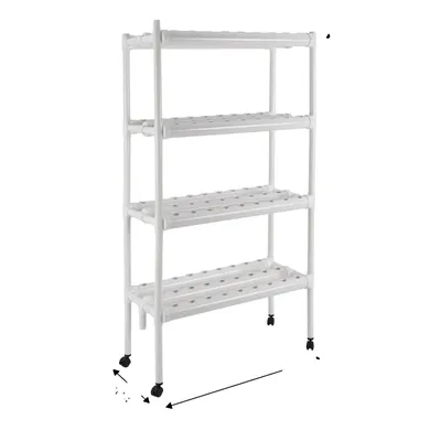 Obrázok produktu pre Hydroponický pestovateľský systém, 4-stupňový, kapacita pre 108 rastlín, biely