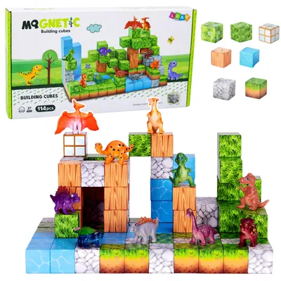 Obrázok produktu pre Magnetické stavebné bloky kocky Square World 3d 114 ks.