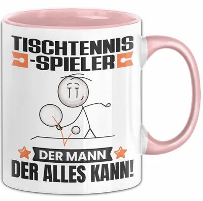 Produktbild von Tischtennisspieler Tasse Geschenk für Tischtennisspieler Der Mann Der Alles Kann Geschenkidee zum Geburtstag (Rosa)