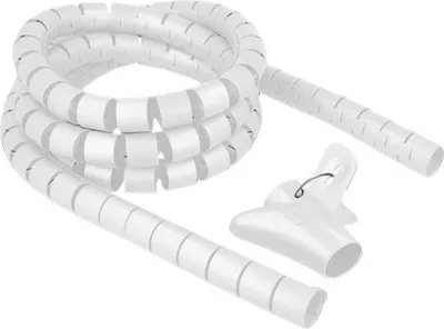 Image de DELOCK Spiralschlauch mit Einziehwerkzeug 2,5 m x 30 mm weiß