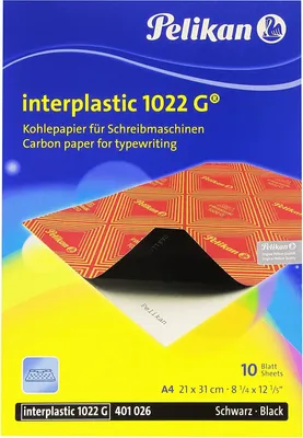 Immagine prodotto di Pelikan carta carbone Interplastic 1022G DINA4/10 fogli nero