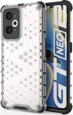 Produktbild von Mobigear Honeycomb  Realme GT2 Hülle Hardcase Backcover Stoßfest - Weiß