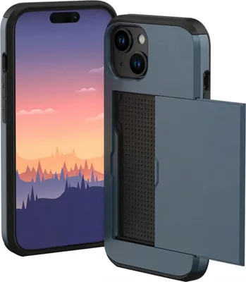 Produktbild von imoshion Backcover mit Kartenfach iPhone 15 - Dunkelblau