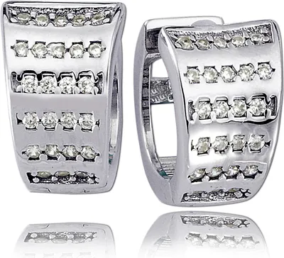 Produktbild von Balia Damen Silber 925 0,9cm weiß, silber Ohrschmuck D2BAO0074SW