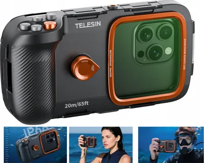 Image de Etui téléphone étanche Etui sous-marin jusqu'à 20m Bluetooth Telesin / P4-WTP-06