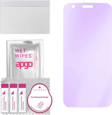 Produktbild von apgo Hybrid Schutzglas, kompatibel mit Cat S52, Anti-Blue, 9H Härte, toller Ersatz für Hartglas, kratzfester Displayschutzglas, Displayschutz, Full Glue