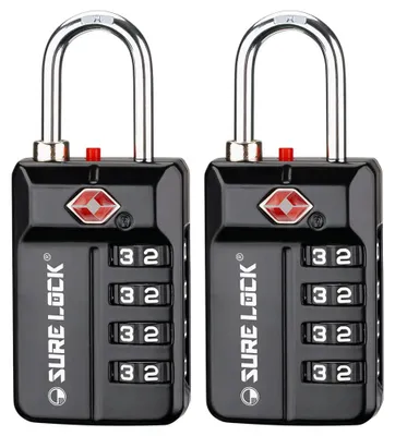 Imagen del producto de Cerradura combinada para viajes, aprobada por la TSA, ideal para escuelas, oficinas, gimnasios y cajas de herramientas