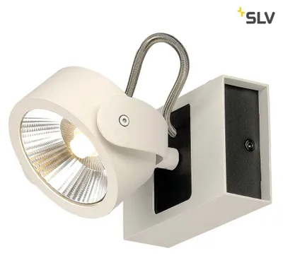Produktbild von SLV 1000128 KALU LED 1 Wand- und Deckenleuchte weiss schwarz 3000K 60°