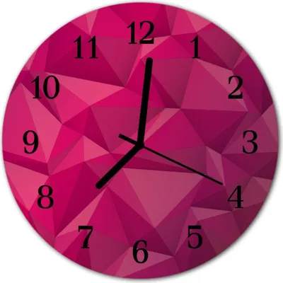 Produktbild von Glasuhr Wanduhr Küchenuhr Echt-Glas 30fi cm Abstrakt rosa