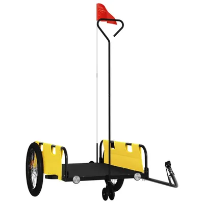 Produktbild von vidaXL Fahrradanhänger Gelb und Schwarz Oxford-Gewebe & Eisen