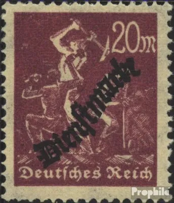 Produktbild von Briefmarken Deutsches Reich 1923 Mi D75Y liegendes Wasserzeichen postfrisch Dienstmarken