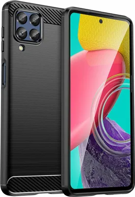 Obrázek produktu pro Silikonové pouzdro Carbon kompatibilní s pouzdrem Samsung Galaxy M53 5G TPU Soft Mobile Phone Case Cover Protective Cover Black