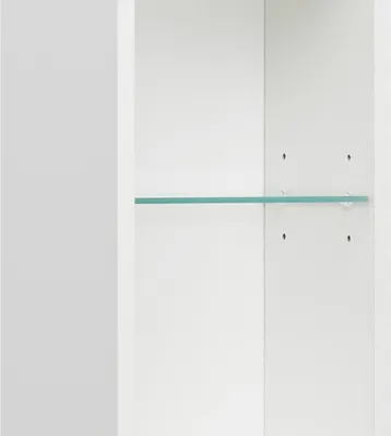 Produktbild von Badezimmer Hochschrank WARSCHAU-66 in weiß glänzend - B/H/T: 25/195,5/20cm