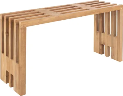 Produktbild von Sitzbank >Benidorm< in Braun, Teak - 90x49x30cm (BxHxT)