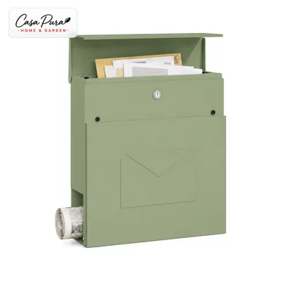 Produktbild von Briefkasten Laurent Wandbriefkasten mit Zeitungsfach abschließbar Grün