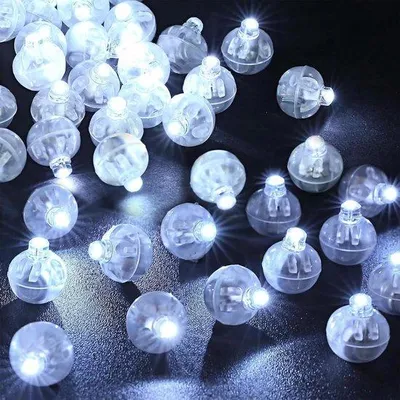 Produktbild von Mini-LED-Lichter 50 Stück, weiße Ballons, Partydeko