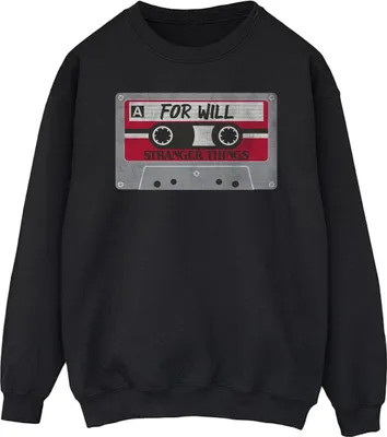 Image de Netflix - "Stranger Things Cassette For Will" Sweat-shirt pour homme BI44954 (M) (Noir)