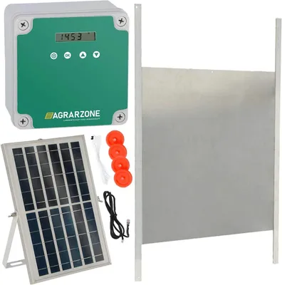 Immagine prodotto di Agrarzone Sportello automatico per polli Solar 43 x 40 cm Porta per polli