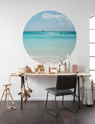 Produktbild von Komar Vlies Fototapete rund und selbstklebend - Lagoon - Größe: 125 x 125 cm (Breite x Höhe)
