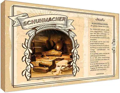 Produktbild von vianmo Holzschild 20x30 cm Schuhmacher Beruf Arbeit