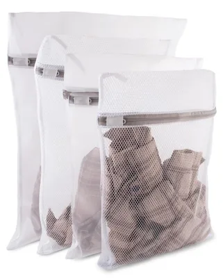 4 Mesh-Wäschesäcke, fein & grob, für empfindliche Kleidung