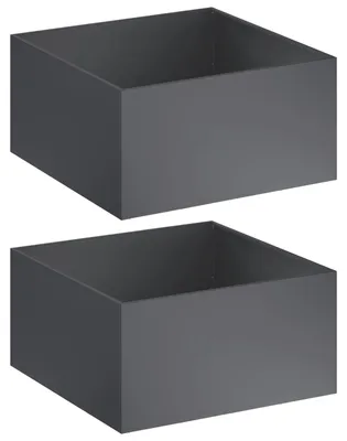 Produktbild von vidaXL Garten-Pflanzgefäß 2 stk. Anthrazit 60 x 60 x 40 cm