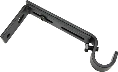 Productafbeelding van Gordijnhouder gordijndrager - Uittrekbaar - Ø 16 mm - 10 tot 14 cm - Mat zwart
