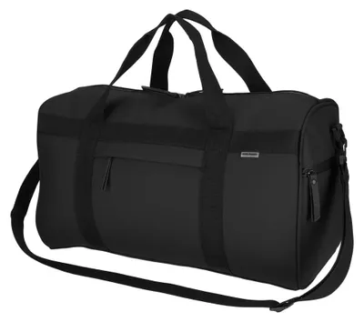 Produktbild von NORLÄNDER Dull PolyurethanSporttasche Schwarz - Luxus Reisetasche & Weekender aus wasserabweisendem - Eco Lining aus recyceltem PET - 39L Volumen - Unisex