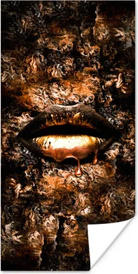Produktbild von MuchoWow® Poster Frau - Lippen - Kupfer 20x40 cm - Plakat - Foto