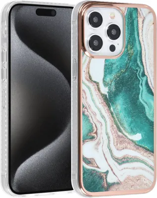 Produktbild von UNIQ Accessory iPhone 15 Pro Max TPU Back Cover - Marble Green