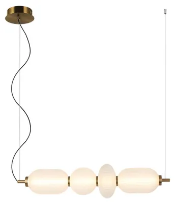 Produktbild von Italux Nico LED Pendelleuchte Schwarz Gold 18W