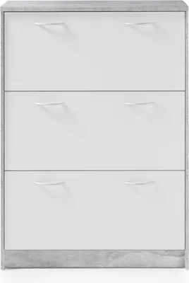 Produktbild von Schuhkipper - Betondekor - B 87 cm - 3 Klappen