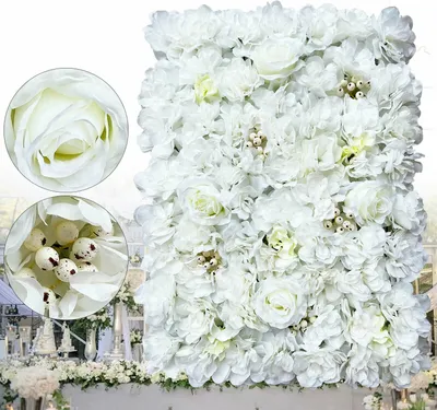 Zdjęcie produktu dla 12 sztuk 40 * 60 cm sztuczne ściany kwiatowe kolumna kwiatowa panele kwiatowe romantyczne tło dla DIY wesele bankiet impreza ogród sklep okno świąteczna dekoracja