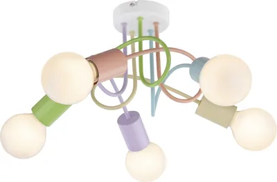 Produktbild von Rabalux 6340 Kinderleuchte 5 Spots Linett, E27, mehrfarbig, rund, Modern, ø355mm