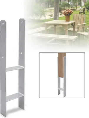 Produktbild von TolleTour 4x 121MM Pfostenanker H-Anker Pfostenträger Pfostenanker
