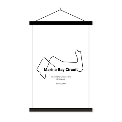 Produktbild von MuchoWow® Textilposter Formel 1 - Singapur - Rennstrecke 120x180 cm mit schwarzem Rahmen - Fotos