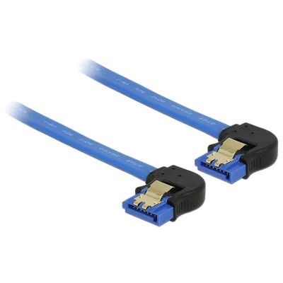 Produktbild von Tragant 85096, 0,3 m, SATA III, SATA 7-pin, SATA 7-pin, Male connector / Male connector, Schwarz, Blau