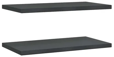 Zdjęcie produktu dla vidaXL Półki ścienne 2 szt. 75x40 cm czarna stal nierdzewna