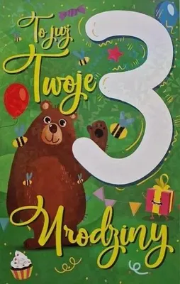 Produktbild von Geburtstagskarte „3 Jahre“ für Jungen – YEKU