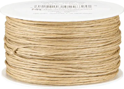 Produktbild von Papierdraht Natur Ø2mm 100m - Dekodraht für Bastelprojekte, Blumen, Kletterpflanzen, Deko