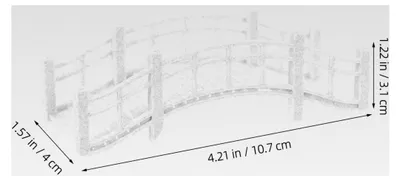 Produktbild von Miniatur Gartenbrücke Vintage Bogenbrücke Robust für Mikrolandschaften und Gartendekoration