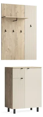 Immagine prodotto di Armadio da ingresso Vicco Puerto Rovere/Cachemire Set da 2 pezzi, Model 67646